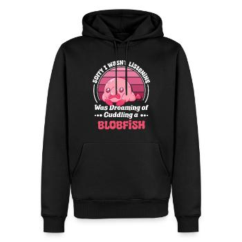 Meeresbiologe Tiefseefisch Blobfisch Ozean - Männer Premium Bio Hoodie - Schwarz - Vorne - Nico (187cm)