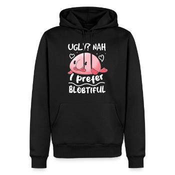 Meeresbiologe Tiefseefisch Blobfisch Ozean - Männer Premium Bio Hoodie - Schwarz - Vorne - Nico (187cm)