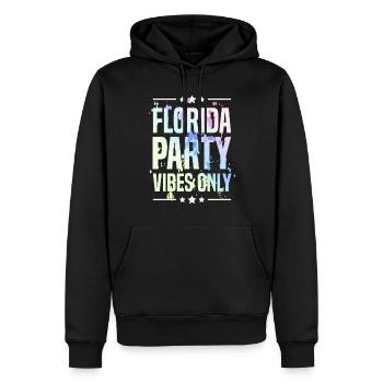 Ambiance de fête en Floride - Sweat à capuche Premium bio Homme - noir - Devant - Nico (187cm)
