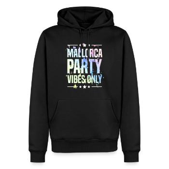 Ambiance de fête à Majorque - Sweat à capuche Premium bio Homme - noir - Devant - Nico (187cm)