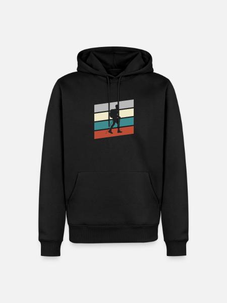 Mountaineering Retro - Men’s Premium Organic Hoodie - black