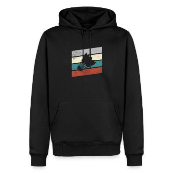 Shuttlecock Retro - Men’s Premium Organic Hoodie - black - Front - Nico (187cm)