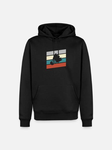 Badminton Retro - Men’s Premium Organic Hoodie - black