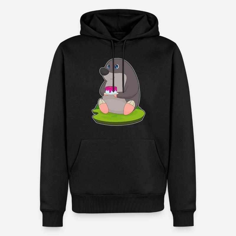 Gâteau taupe - Sweat à capuche Premium bio Homme - noir