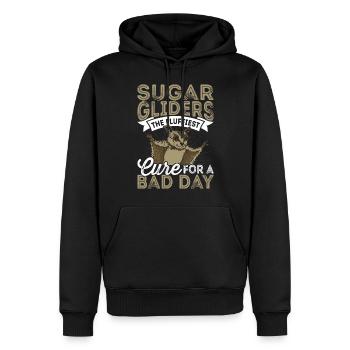 Planeurs de sucre Fluffiest Cure Propriétaires de planeurs de sucre - Sweat à capuche Premium bio Homme - noir - Devant - Nico (187cm)
