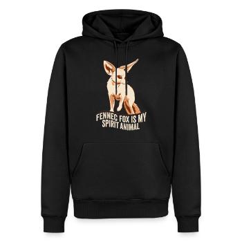 Fennec fox animal fennec renards propriétaire - Sweat à capuche Premium bio Homme - noir - Devant - Nico (187cm)