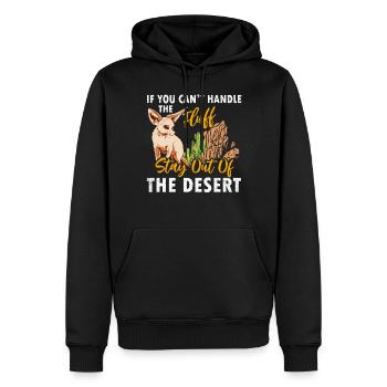 Les renards Fennec peuvent avec les animaux moelleux - Sweat à capuche Premium bio Homme - noir - Devant - Nico (187cm)