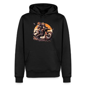 Motocross Sunset Vintage Enduros Enduro - Sweat à capuche Premium bio Homme - noir - Devant - Nico (187cm)