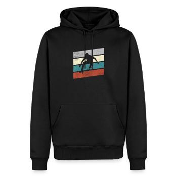 skating retro - Männer Premium Bio Hoodie - Schwarz - Vorne - Nico (187cm)