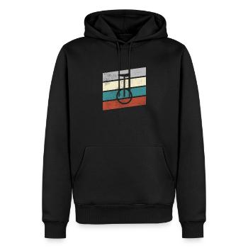 Rétro monocycle - Sweat à capuche Premium bio Homme - noir - Devant - Nico (187cm)