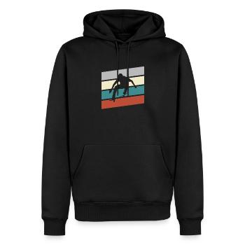 Skating Retro - Männer Premium Bio Hoodie - Schwarz - Vorne - Nico (187cm)