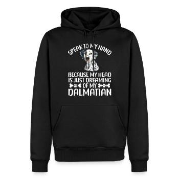 Gifts for Dalmatian Lovers - Männer Premium Bio Hoodie - Schwarz - Vorne - Nico (187cm)