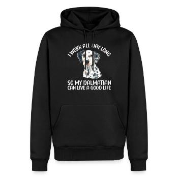 Gifts for Dalmatian Lovers - Männer Premium Bio Hoodie - Schwarz - Vorne - Nico (187cm)