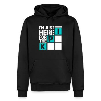 HR Manager Personalmanager Just Here For The KPI - Männer Premium Bio Hoodie - Schwarz - Vorne - Nico (187cm)