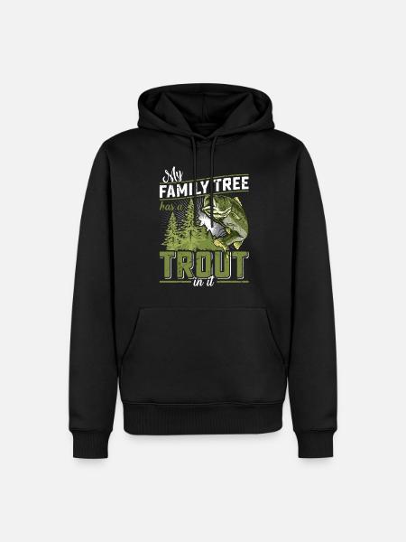 Funny Fishing Men Women - Men’s Premium Organic Hoodie - black