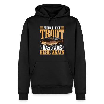 Funny Fishing Men Women - Männer Premium Bio Hoodie - Schwarz - Vorne - Nico (187cm)
