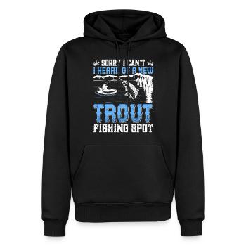 Funny Fishing Men Women - Männer Premium Bio Hoodie - Schwarz - Vorne - Nico (187cm)