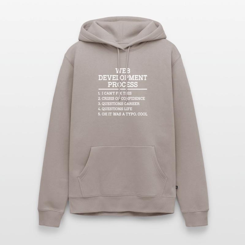 Web Developer Website Development IT Programmer Men’s Premium Organic Hoodie