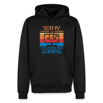 Webentwickler Website-entwicklung It-programmierer - Männer Premium Bio Hoodie - Schwarz - Vorne - Nico (187cm)