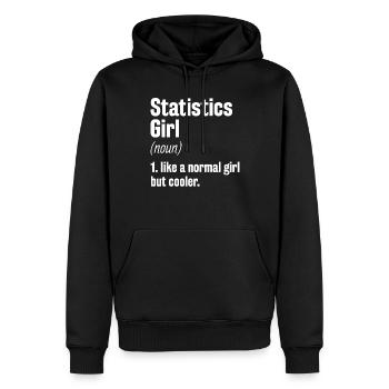 Statistik Mädchen Datenanalyse Job Statistiker - Männer Premium Bio Hoodie - Schwarz - Vorne - Nico (187cm)