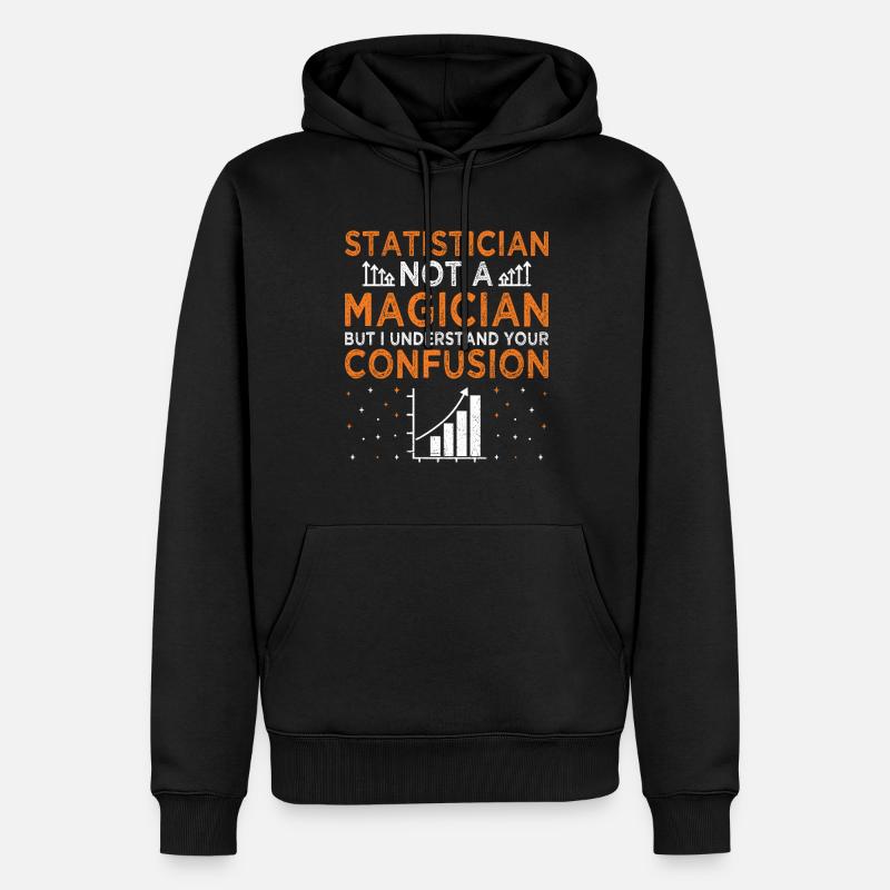 Statistik Datenanalyse Beruf Statistiker - Männer Premium Bio Hoodie - Schwarz