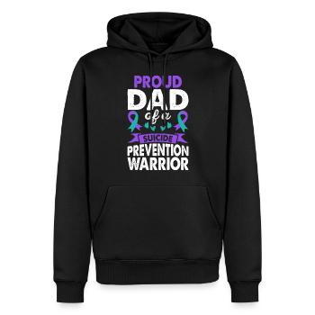 Father of Suicide Prevention Warrior Awareness - Men’s Premium Organic Hoodie - black - Front - Nico (187cm)