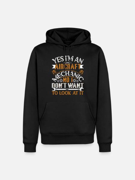Love Airplane aviation - Men’s Premium Organic Hoodie - black