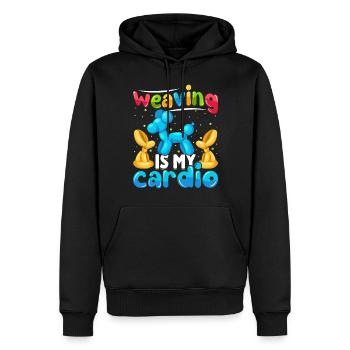 Conception de ballon de fête - Sweat à capuche Premium bio Homme - noir - Devant - Nico (187cm)