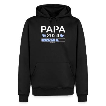 Father-to-be - Dad 2024 loading - Men’s Premium Organic Hoodie - black - Front - Nico (187cm)