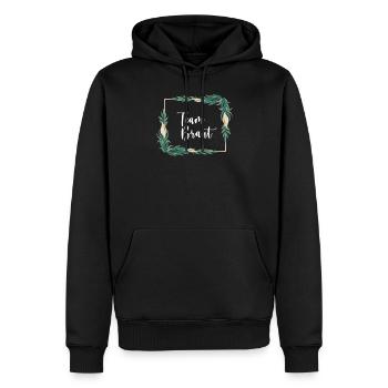 Team Braut I Blumenkranz Hochzeit Boho Stil - Männer Premium Bio Hoodie - Schwarz - Vorne - Nico (187cm)