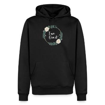 Team Braut I Blumenkranz Hochzeit Boho Stil - Männer Premium Bio Hoodie - Schwarz - Vorne - Nico (187cm)