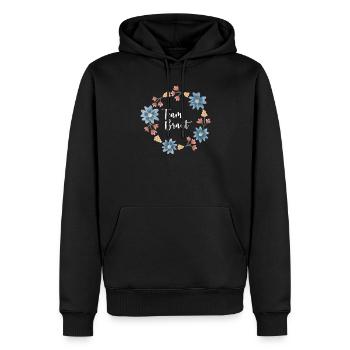 Team Braut I Blumenkranz Hochzeit Boho Stil - Männer Premium Bio Hoodie - Schwarz - Vorne - Nico (187cm)