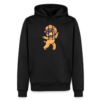 Goldendoodle Hund Mit Sonnenbrille Tanzen - Männer Premium Bio Hoodie - Schwarz - Vorne - Nico (187cm)