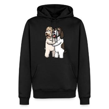 Petit Basset Griffon Vendéen Dog Lover - Sweat à capuche Premium bio Homme - noir - Devant - Nico (187cm)