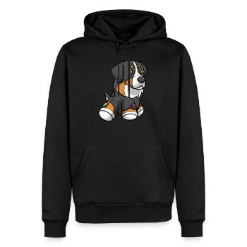 Berner Sennenhund Hund Bouvier Bernois Als - Männer Premium Bio Hoodie - Schwarz - Vorne - Nico (187cm)