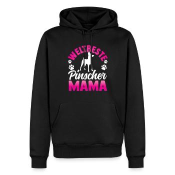 Beste Zwergpinscher Mama Rehpinscher - Männer Premium Bio Hoodie - Schwarz - Vorne - Nico (187cm)