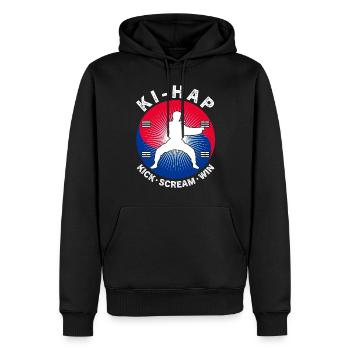 Tang Soo Do Cadeau - Sweat à capuche Premium bio Homme - noir - Devant - Nico (187cm)