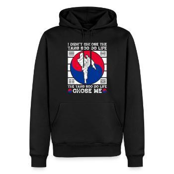 Tang Soo Do Cadeau - Sweat à capuche Premium bio Homme - noir - Devant - Nico (187cm)