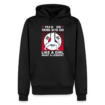 Tang Soo Do Cadeau - Sweat à capuche Premium bio Homme - noir - Devant - Nico (187cm)