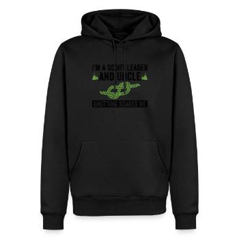 Chef scout Onkel Design für Einen Cub Master - Sweat à capuche Premium bio Homme - noir - Devant - Nico (187cm)