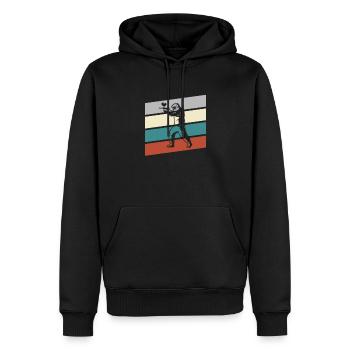 Paintball Rétro - Sweat à capuche Premium bio Homme - noir - Devant - Nico (187cm)