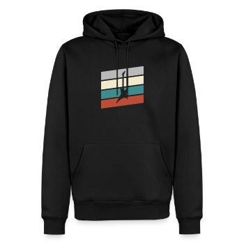 EGitarre Rétro - Sweat à capuche Premium bio Homme - noir - Devant - Nico (187cm)