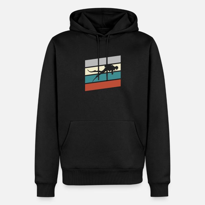 Plongée Rétro - Sweat à capuche Premium bio Homme - noir