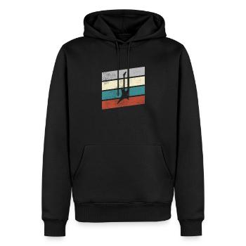 EGitarre Rétro - Sweat à capuche Premium bio Homme - noir - Devant - Nico (187cm)