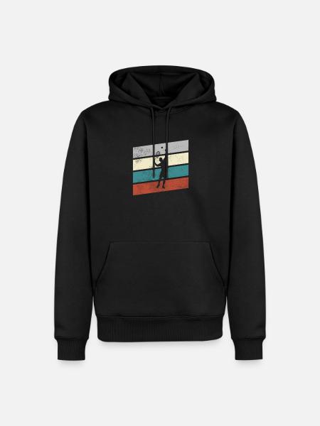Tennis Rétro - Sweat à capuche Premium bio Homme - noir
