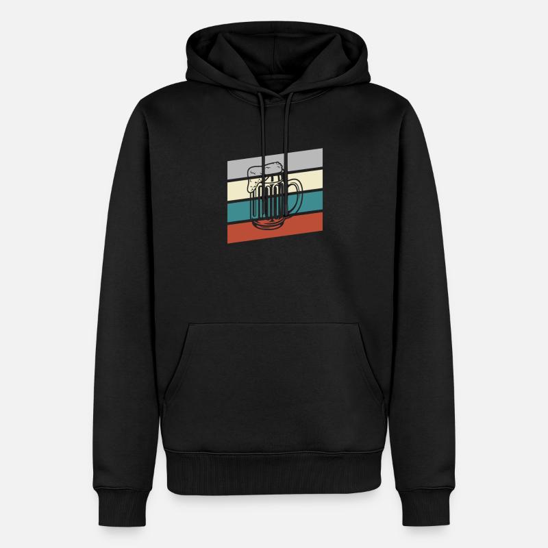 Bière Rétro - Sweat à capuche Premium bio Homme - noir