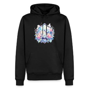 Tortue Lézard Tortue Bébés Tortues - Sweat à capuche Premium bio Homme - noir - Devant - Nico (187cm)