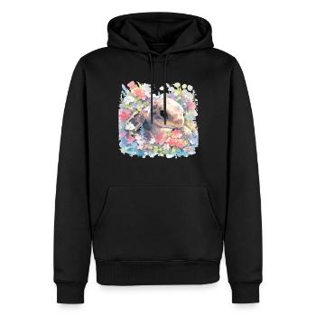 Tortue Lézard Tortue Bébés Tortues - Sweat à capuche Premium bio Homme - noir - Devant - Nico (187cm)