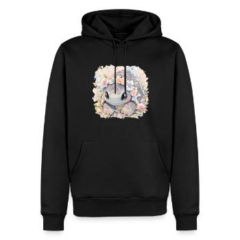 Tortue Lézard Tortue Bébés Tortues - Sweat à capuche Premium bio Homme - noir - Devant - Nico (187cm)