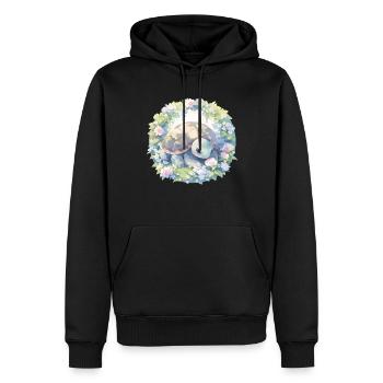 Tortue Lézard Tortue Bébés Tortues - Sweat à capuche Premium bio Homme - noir - Devant - Nico (187cm)